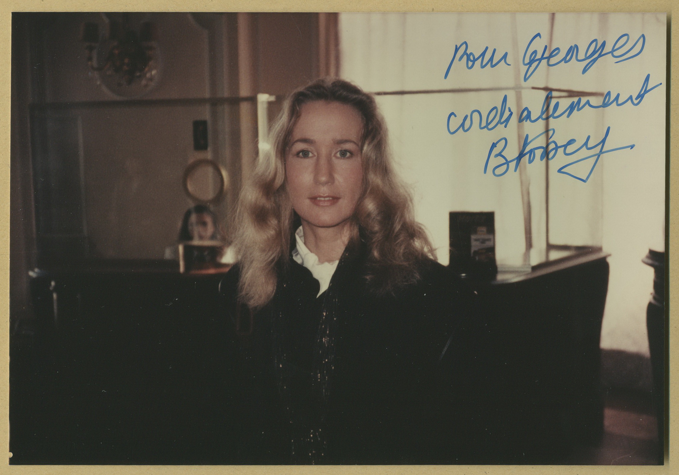 Brigitte Fossey Jolie photo dédicacée en personne Cannes 80s by