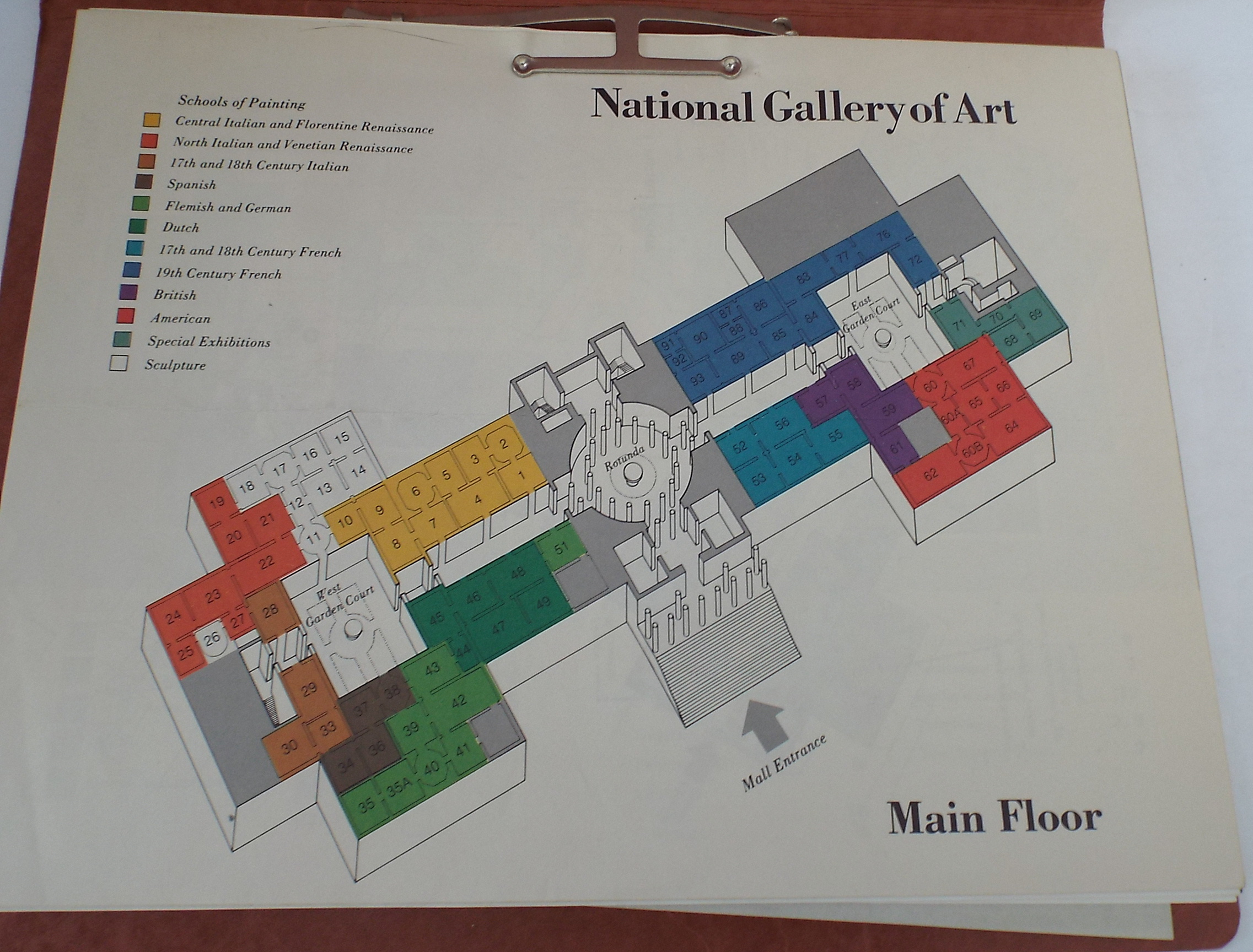NATIONAL GALLERY OF ART Map and Detailed Guide to the Galleries by