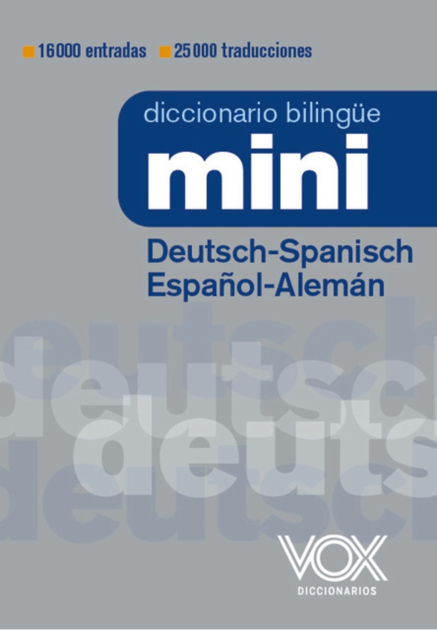 Artista Oeste Perjudicial diccionario aleman-español español-aleman - Iberlibro