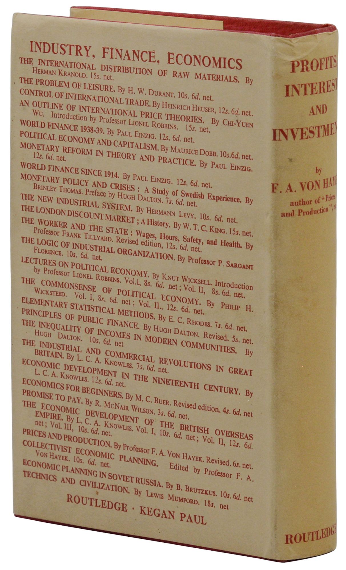 Profits, interest, and investment, and other essays on the
