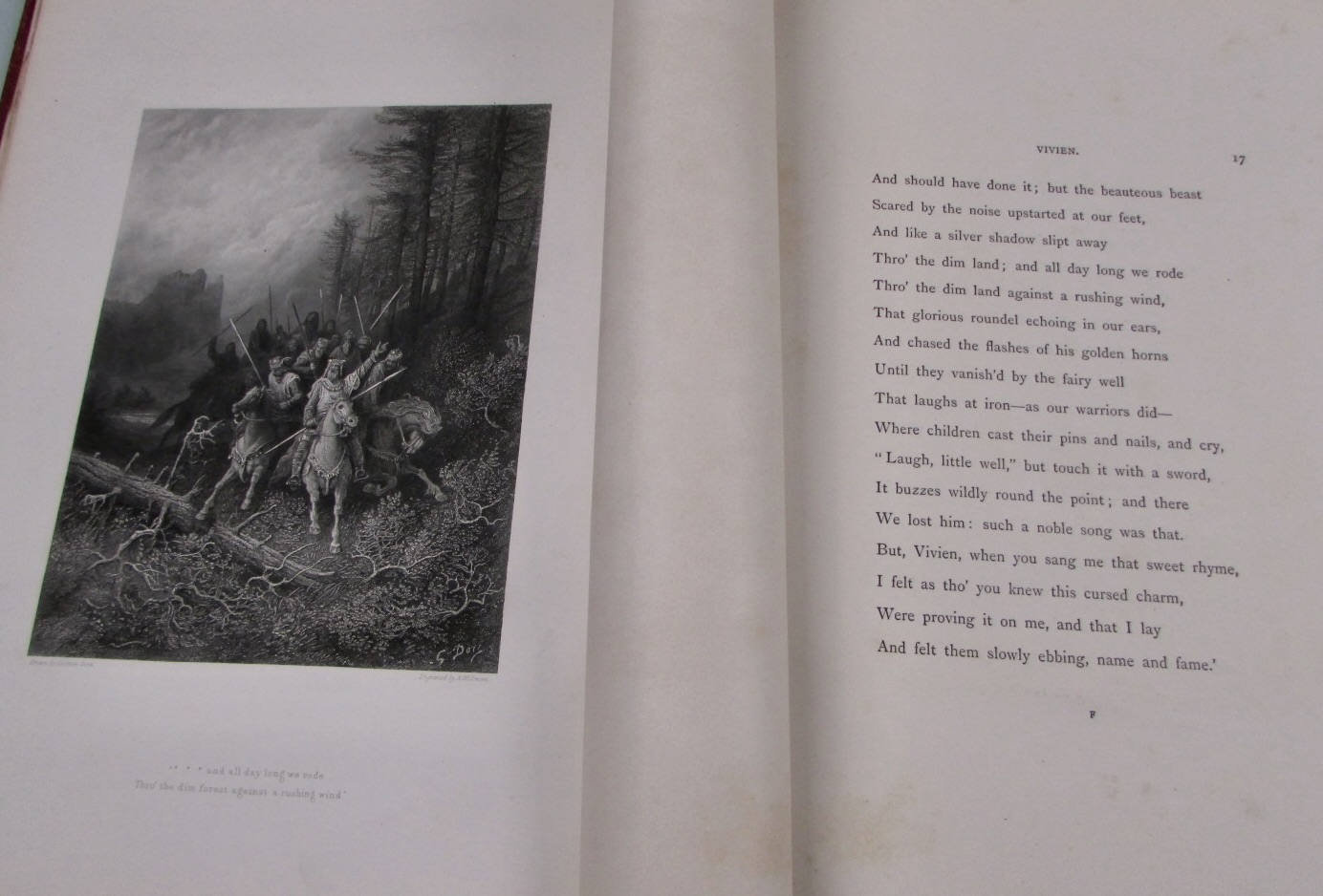 Vivien, by Alfred Tennyson, Illustrated by Gustave Dore by Tennyson Alfred Good Hardcover (1868