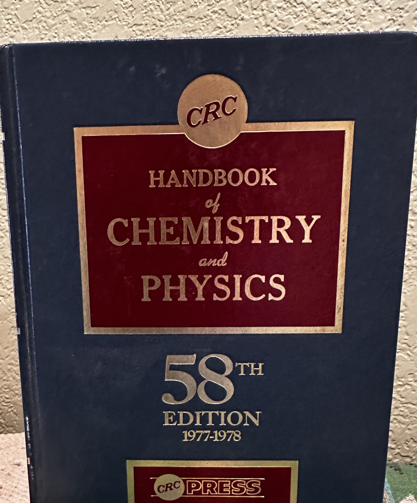 CRC Handbook of Chemistry and Physics, 58th Edition - Weast, Robert C., Editor