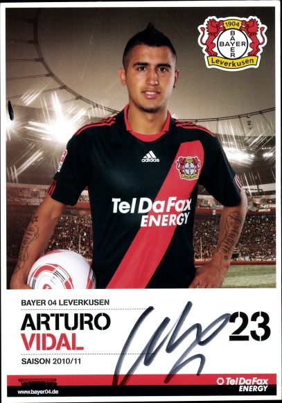 Sammelbild Fußballspieler Arturo Vidal, Bayer Leverkusen
