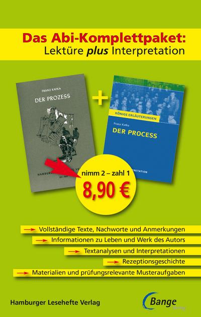 Der Proceß - Abi Bden-Württemberg 2013 - Das Abi-Komplettpaket: Lektüre plus Interpretation : Königs Erläuterung mit kostenlosem Hamburger Leseheft - Franz Kafka