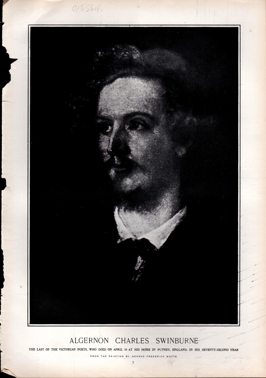 ENGRAVING: "Algernon Charles Swinburne".engravings from Harper's Weekly ...