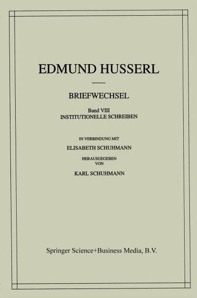 Briefwechsel - Edmund Husserl