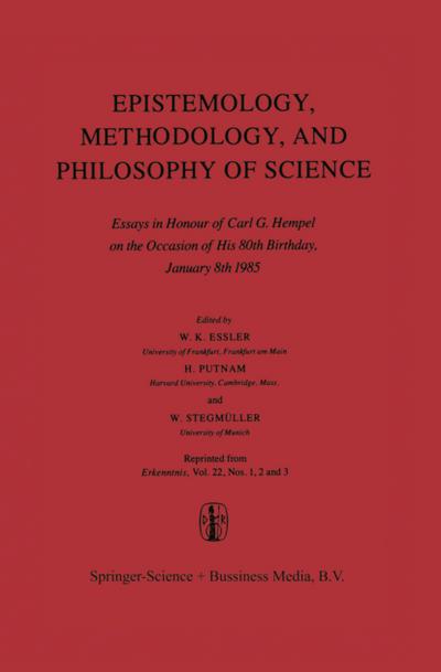 Epistemology, Methodology, and Philosophy of Science - Wilhelm K. Essler