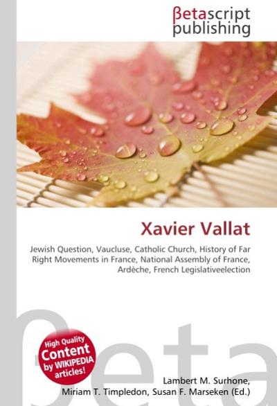 Xavier Vallat - Lambert M Surhone