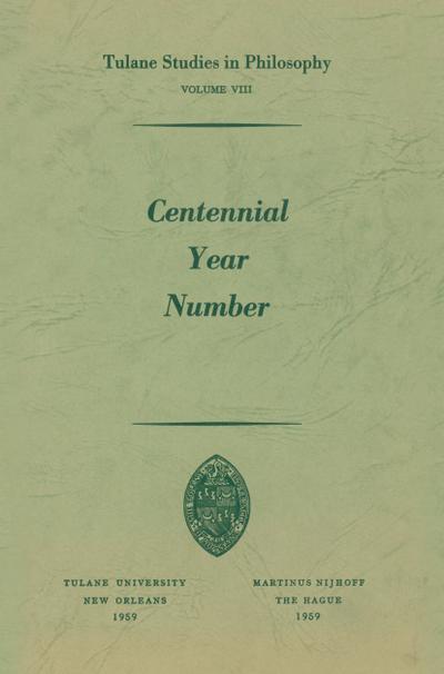 Centennial Year Number - James K. Feibleman
