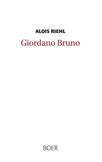 Giordano Bruno - Alois Riehl