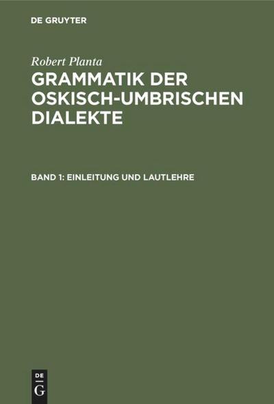 Einleitung und Lautlehre - Robert Planta