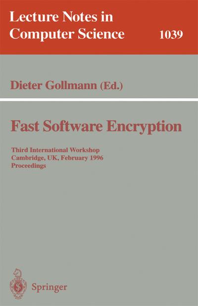 Fast Software Encryption - Dieter Gollmann