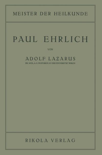 Paul Ehrlich - Adolf Lazarus