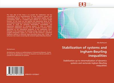 Stabilization of systems and Ingham-Beurling inequalities - Alia Barhoumi