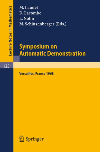 Symposium on Automatic Demonstration - M. Laudet