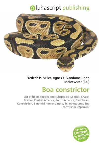 Boa constrictor - Frederic P. Miller