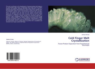Cold Finger Melt Crystallization - Joshua Versey
