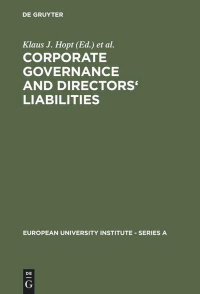 Corporate Governance and Directors' Liabilities - Gunther Teubner