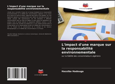 L'impact d'une marque sur la responsabilité environnementale - Hassiba Hadouga