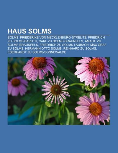 Haus Solms - Books LLC