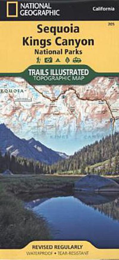 Sequoia and Kings Canyon National Parks Map - National Geographic Maps