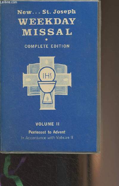 New. Saint Joseph Weekday Missal, complete edition - Vol. II - Pentecost to Advent Collectif [Near Fine] [Softcover]