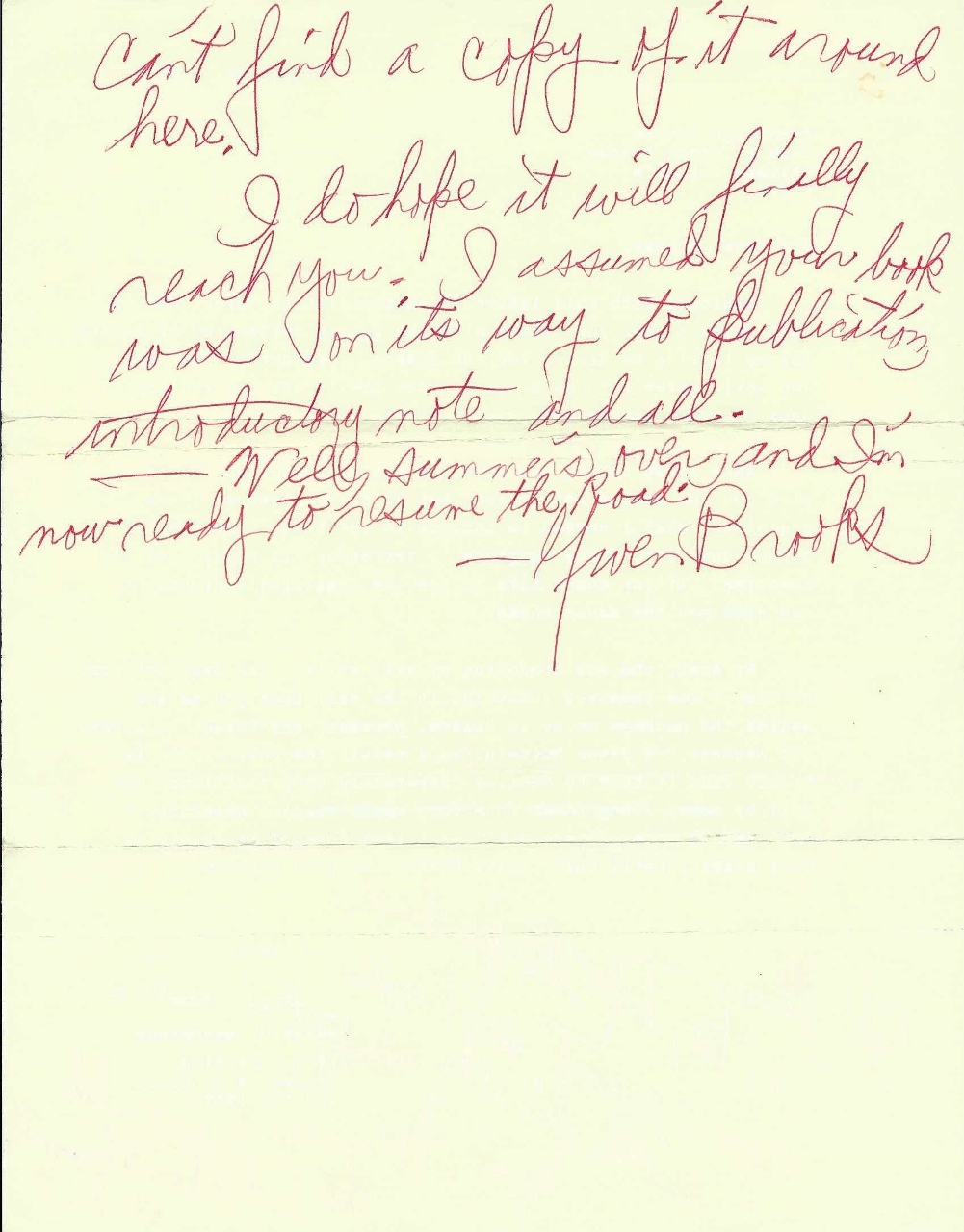 AUTOGRAPH LETTER SIGNED TO A YOUNG BLACK POET; [In the form of Brooks ...