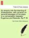 An enquiry into the learning of Shakespeare, with remarks on several passages of his plays. In a conversation between Eugenius and Neander. By P. W. [Soft Cover ] - Whalley, Peter