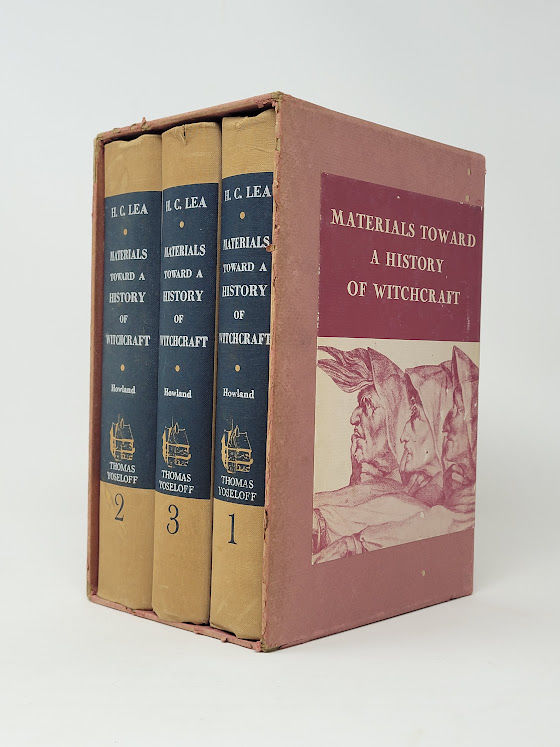 Materials Toward a History of Witchcraft - 3 Volume Set - Lea, Henry Charles (collected by); Howland, Arthur C. (editor); Burr, George Lincoln (introduction)