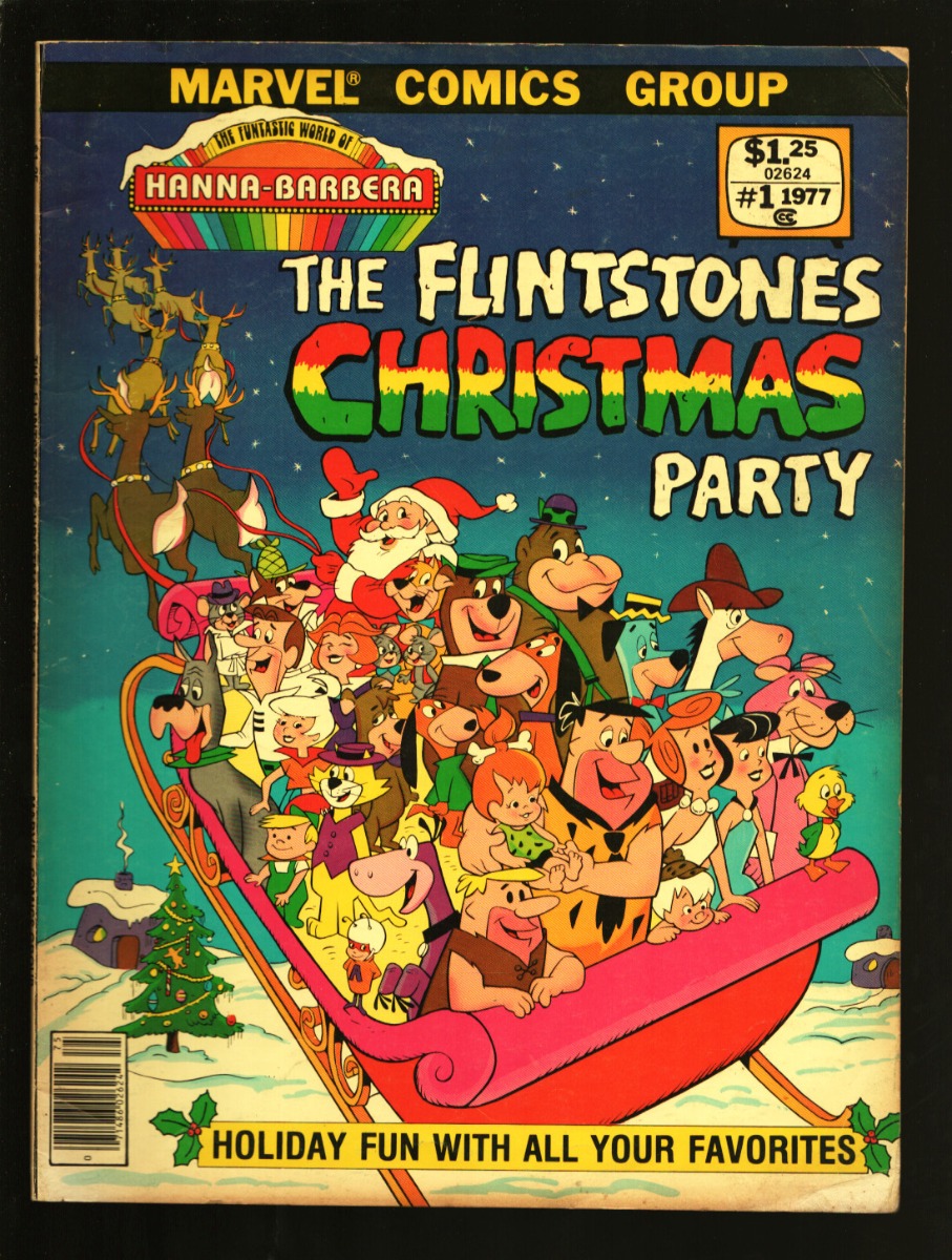 Fantastic World of Hanna-Barbera -Flintstones Christmas Party #1 1977-1rst issue-Santa Claus-Top Cat-Jetsons-FN [Fine] [Softcover]