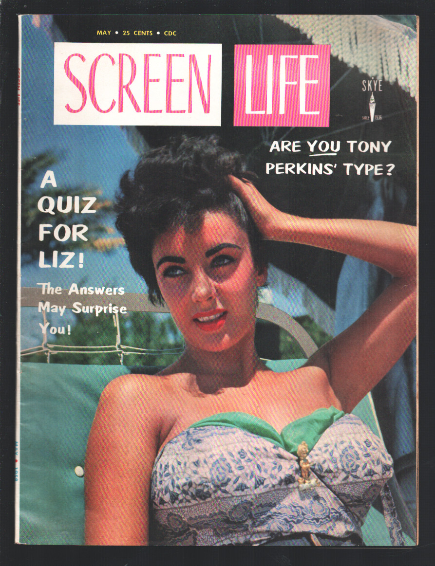 Screen Life 5/1958-Skye-Liz Taylor swimsuit cover-Ricky Nelson-Dorothy Malone-Sinatra-Jayne Mansfield & Mickey Hargitay-FN [Fine] [Softcover]