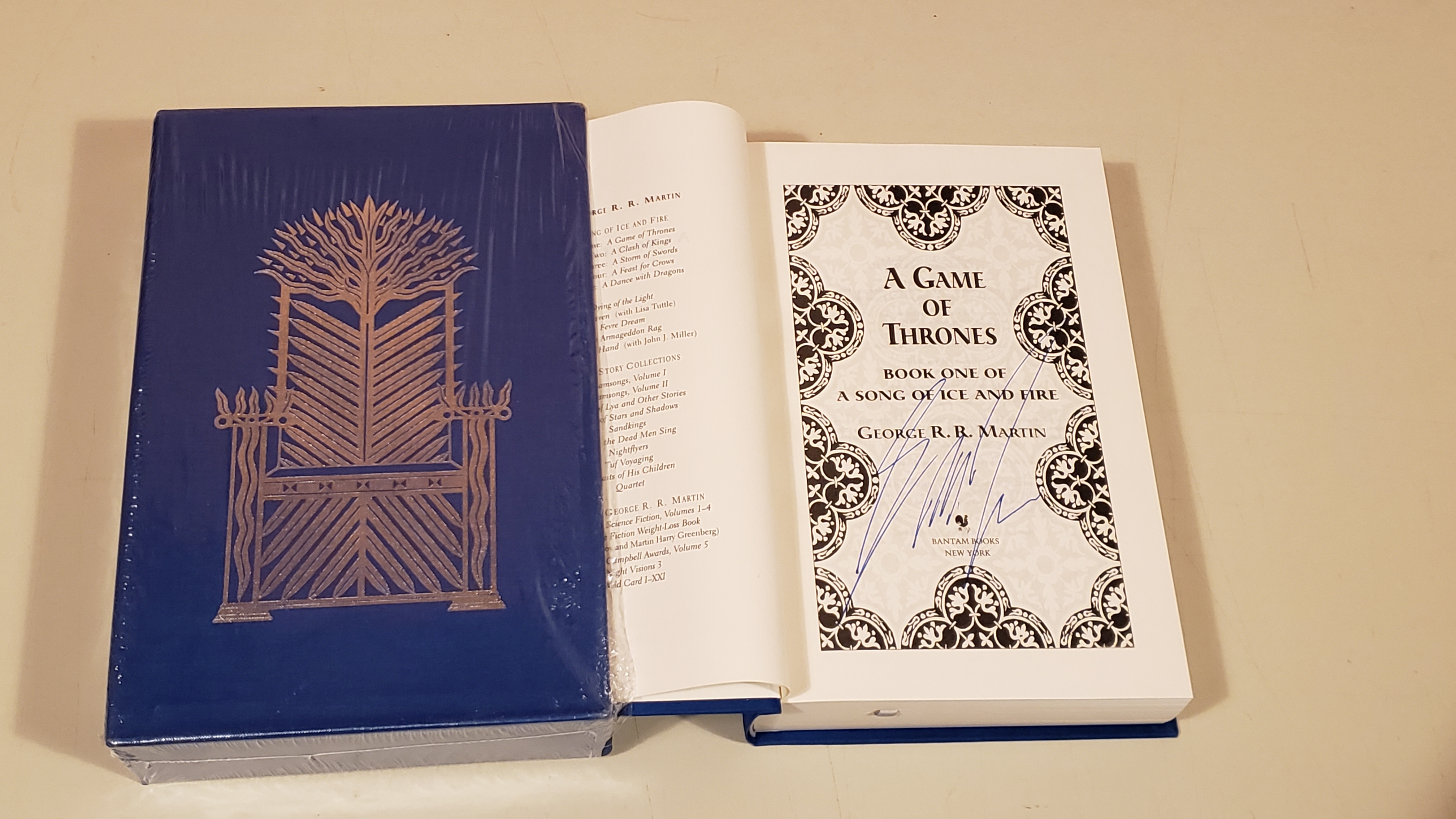 George R.R. Martin SIGNED BOOK A Game of Thrones 1ST EDITION Hardcover