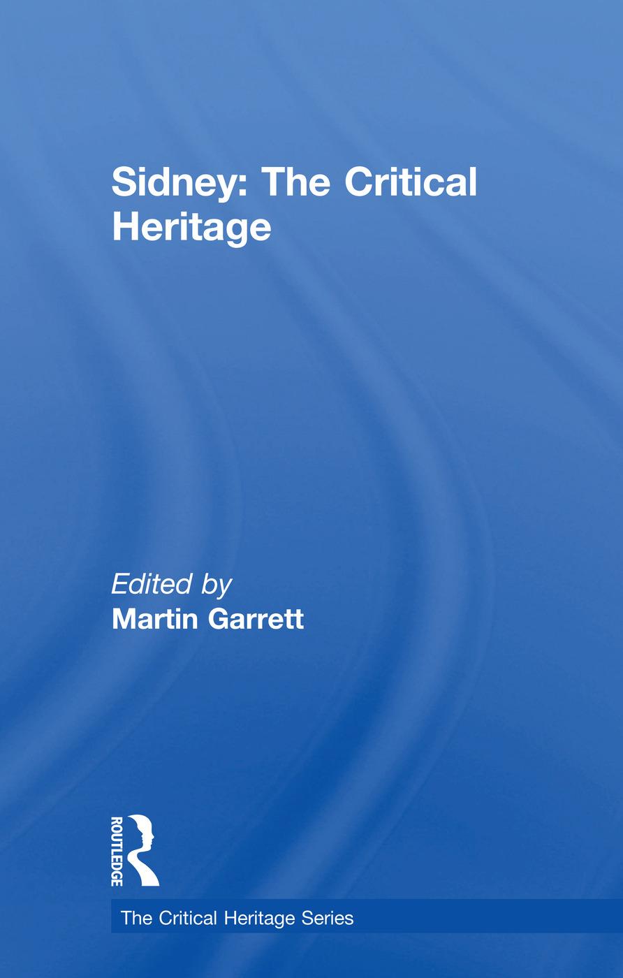 Sidney: The Critical Heritage - Garrett, Dr Martin