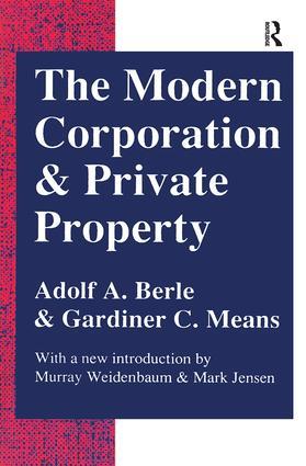 Berle, A: The Modern Corporation and Private Property - Adolf A. Berle