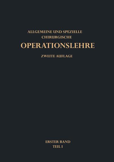 Allgemeine Operationslehre - G. Hegemann