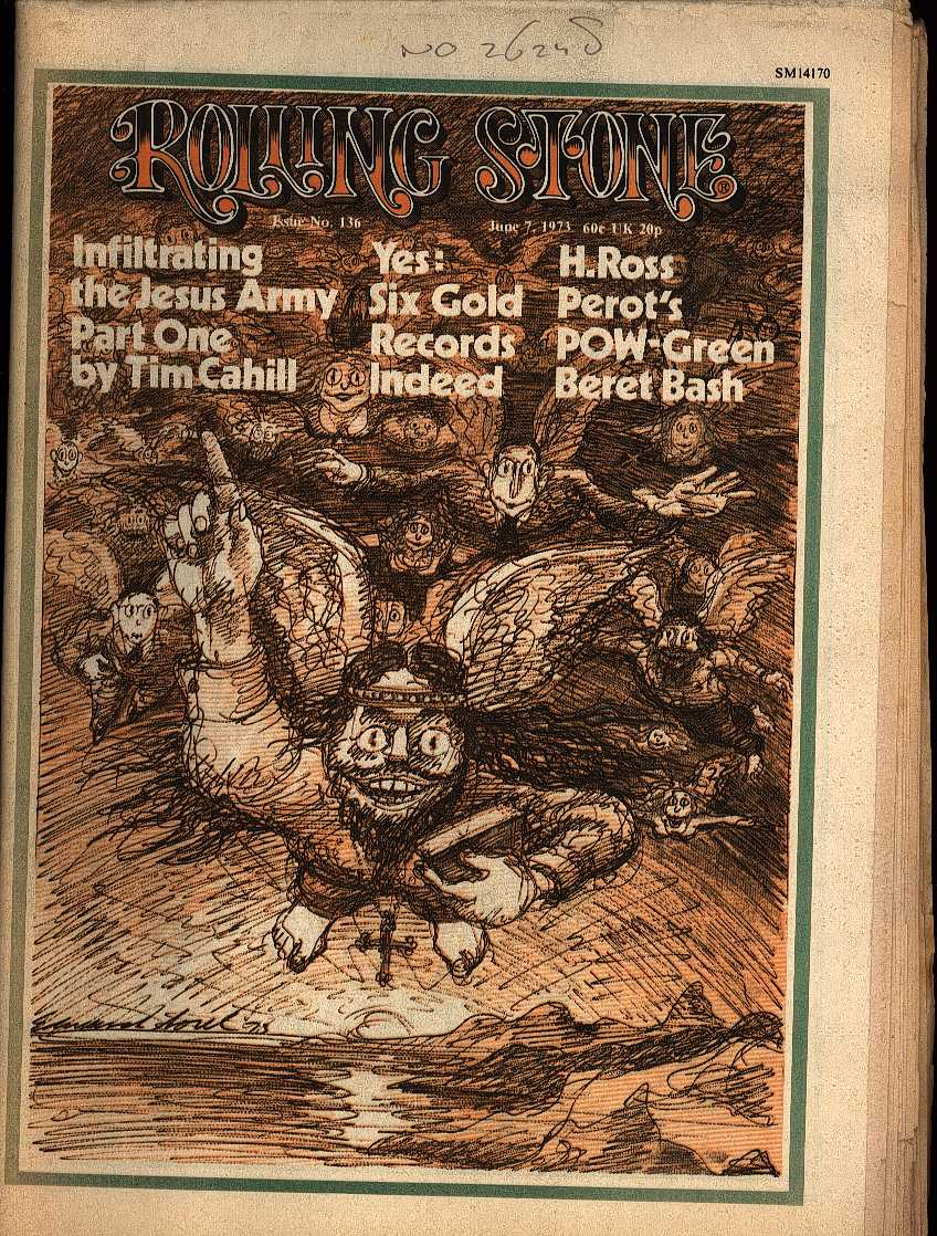 Rolling Stone : June 7, 1973 : Yes - Six gold records indeed , Infiltrating the Jesus Army part one Rolling Stone Magazine [Good] [Softcover]