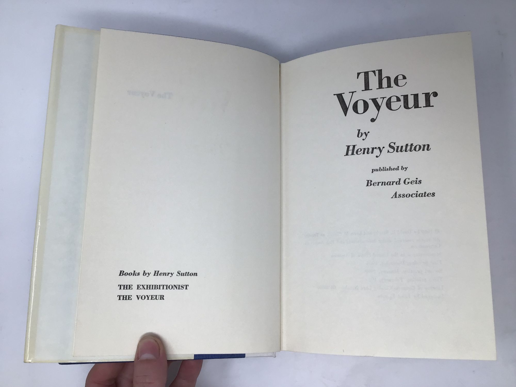 The Voyeur by Sutton, Henry Like New Hardcover (1968) First Edition photo