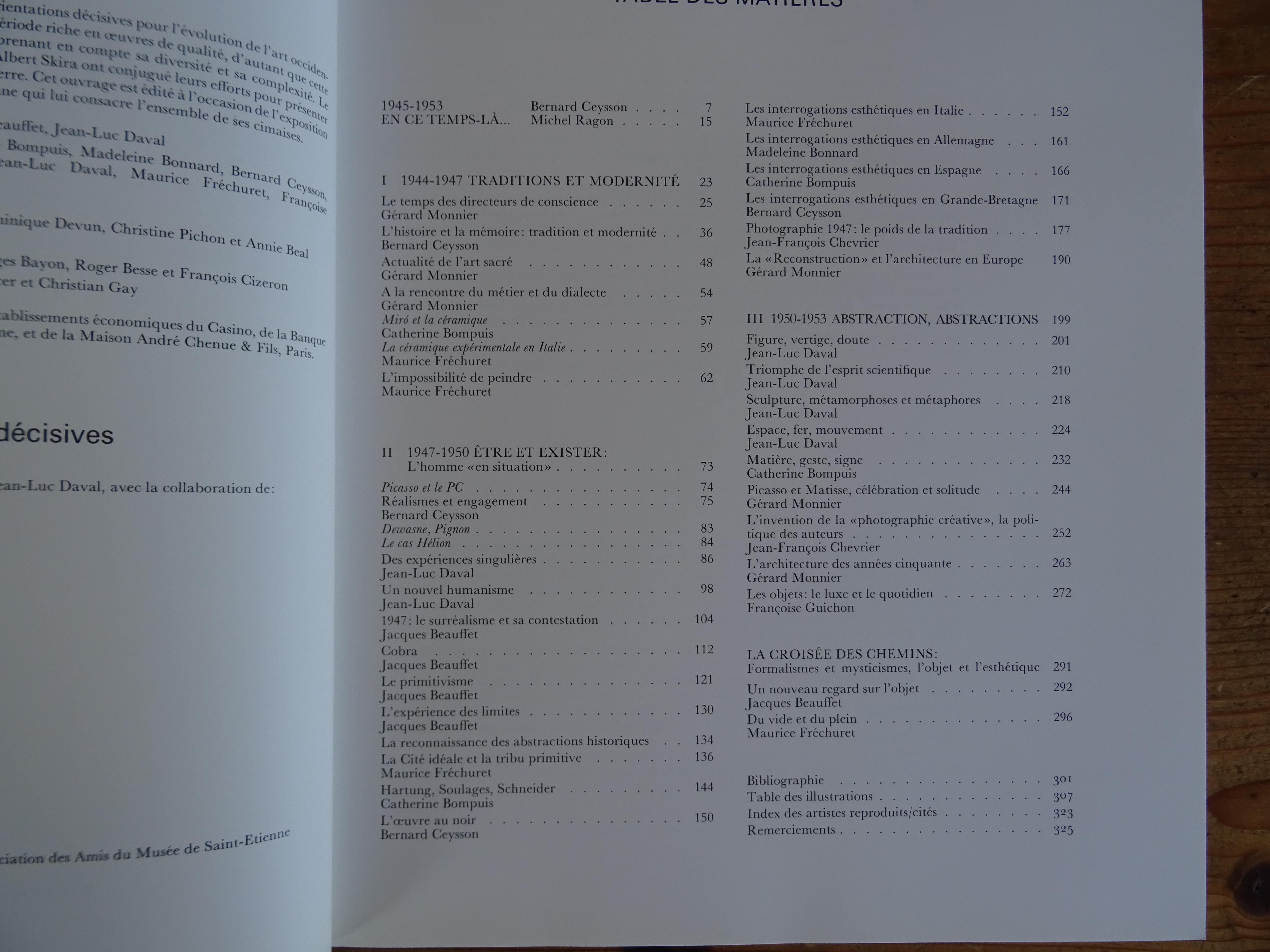 L'ART EN EUROPE Les Années Décisives 1945-1953 by Collectif