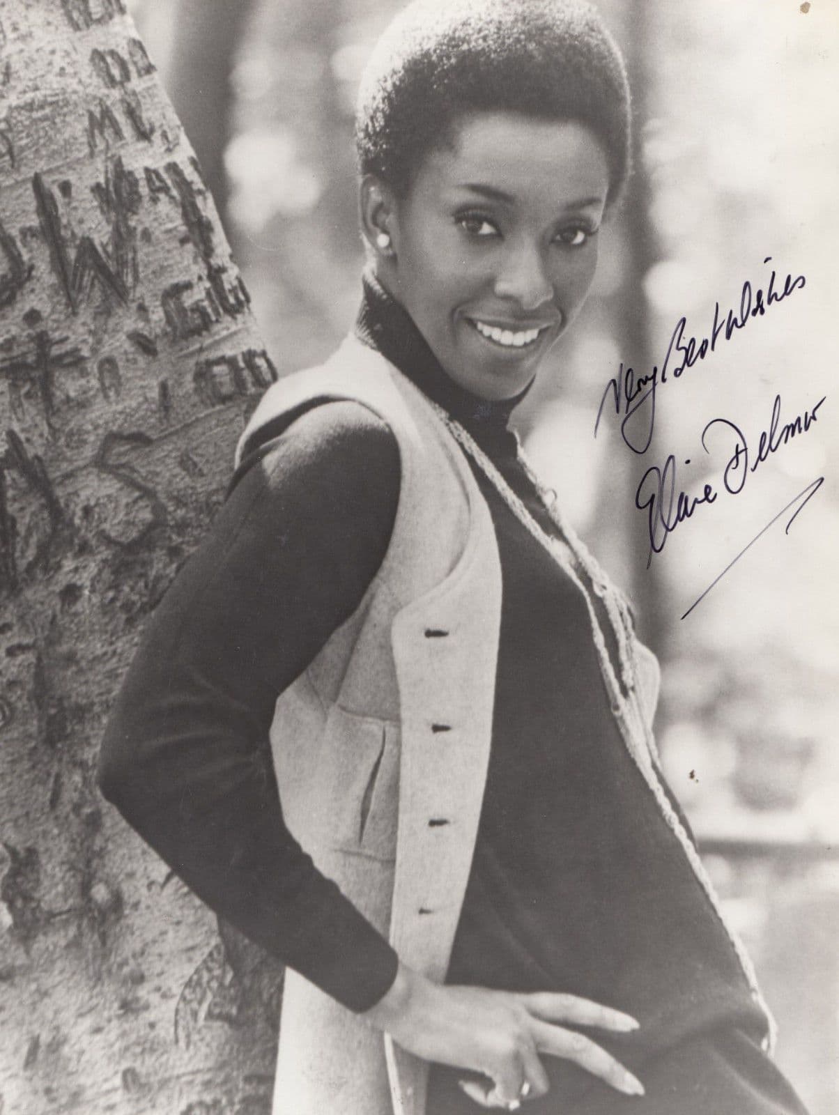 かわいい新作 Giant Singer Jazz Delmar Elaine 10x8 Photo Signed Hand その他