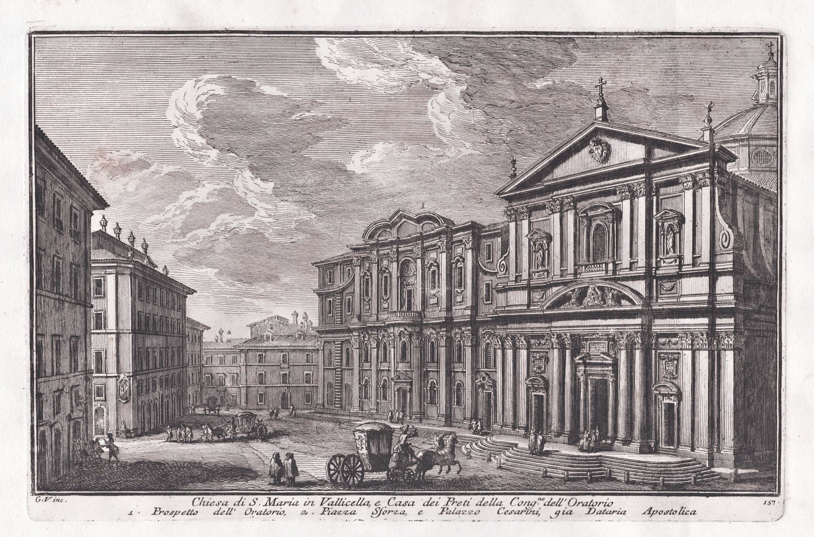 Chiesa di S. Maria in Vallicella, e Casa dei Preti della Cong.ne  dell'Oratorio - Chiesa Nuova / Roma Rome Rom by Vasi, Giuseppe  (1710-1782):: (1785) Art / Print / Poster