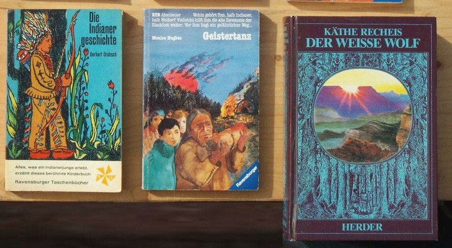 Drei Bücher: 1. Die Indianergeschichte ; 2. Der weisse Wolf ; 3. Geistertanz - Gerhart Drabsch / Mit Holzschnitten von Alfred Zacharias ; Käthe Recheis ; Monica Hughes