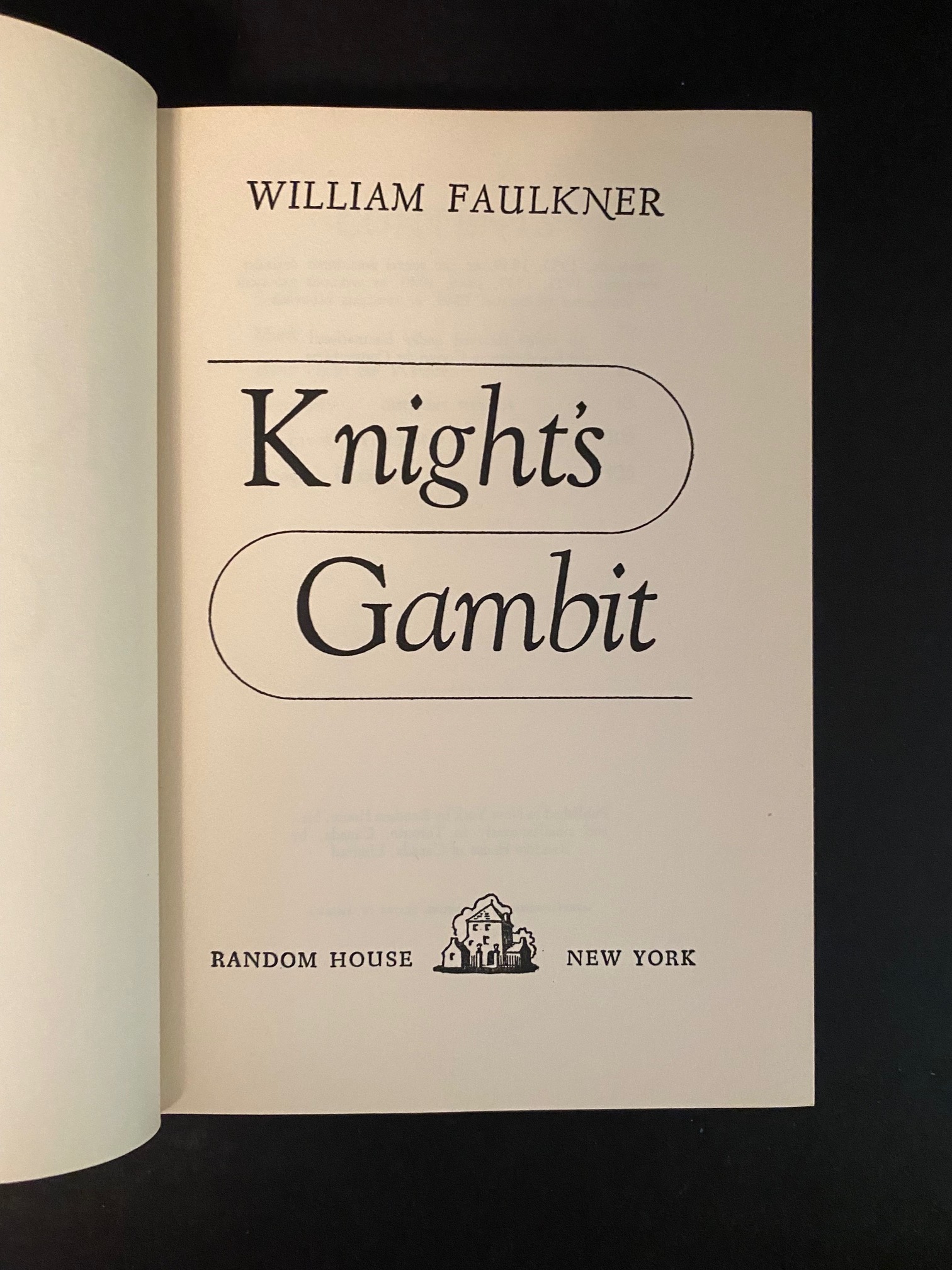 Knight's Gambit by William Faulkner: Good Hardcover (1949