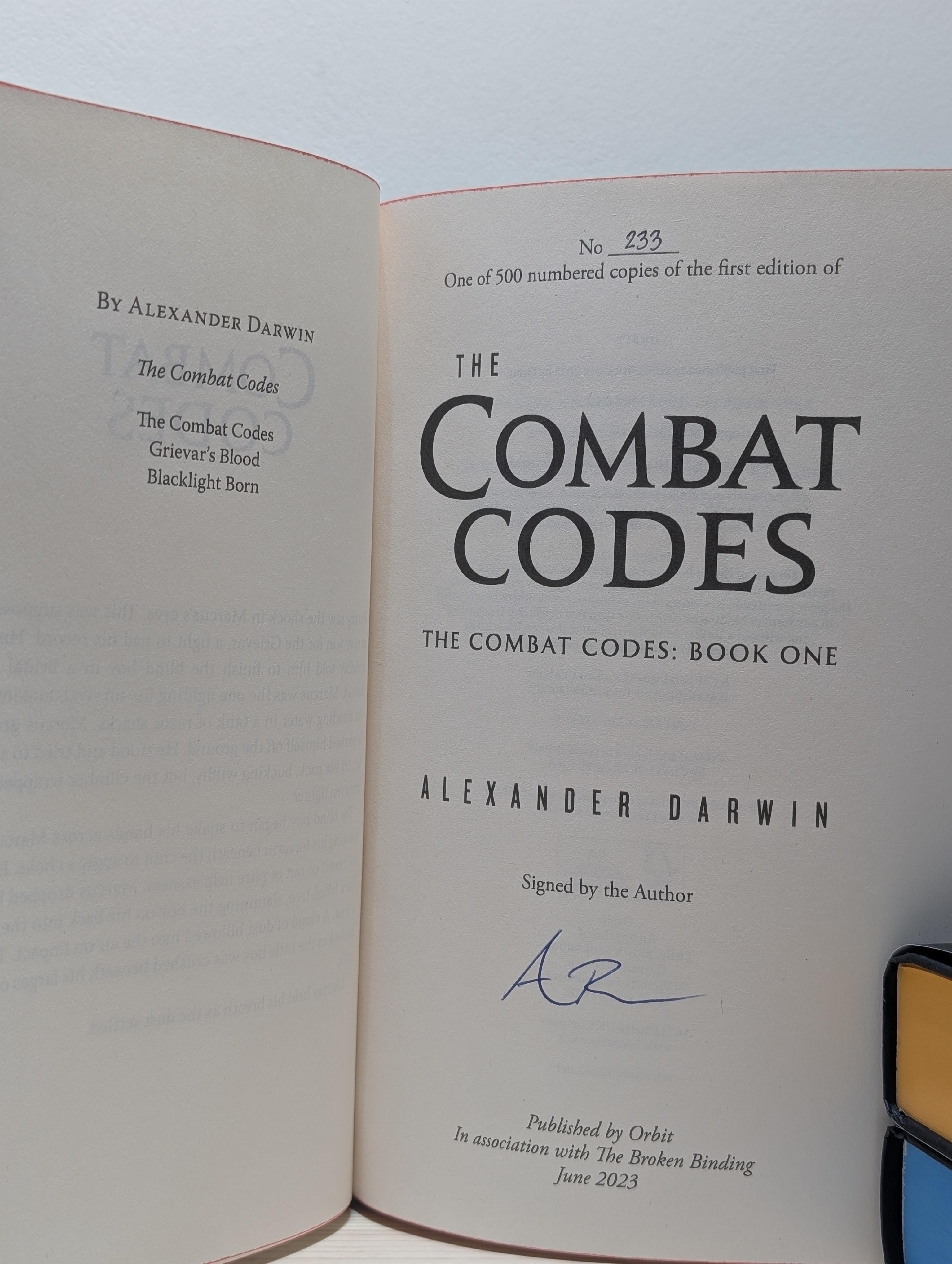 The Combat Codes by Alexander Darwin