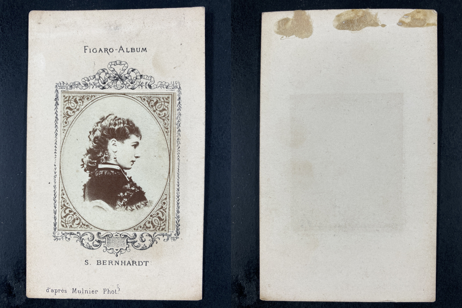 Figaro-Album, Mulnier, Sarah Bernhardt, comédienne Photographie originale / Original photograph [ ]