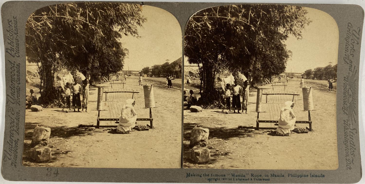Underwood, Philippines, Manila, Making the "Manila Rope", 1900 Photographie originale / Original photograph [ ]