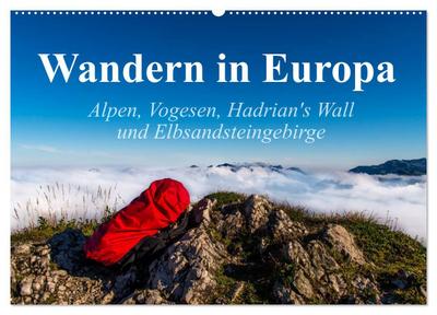 Wandern in Europa (Wandkalender 2024 DIN A2 quer), CALVENDO Monatskalender : Bilder aus Kaisergebirge, Vogesen, Elbsandsteingebirge sowie vom Hadrian's Wall - Lisa Birkigt