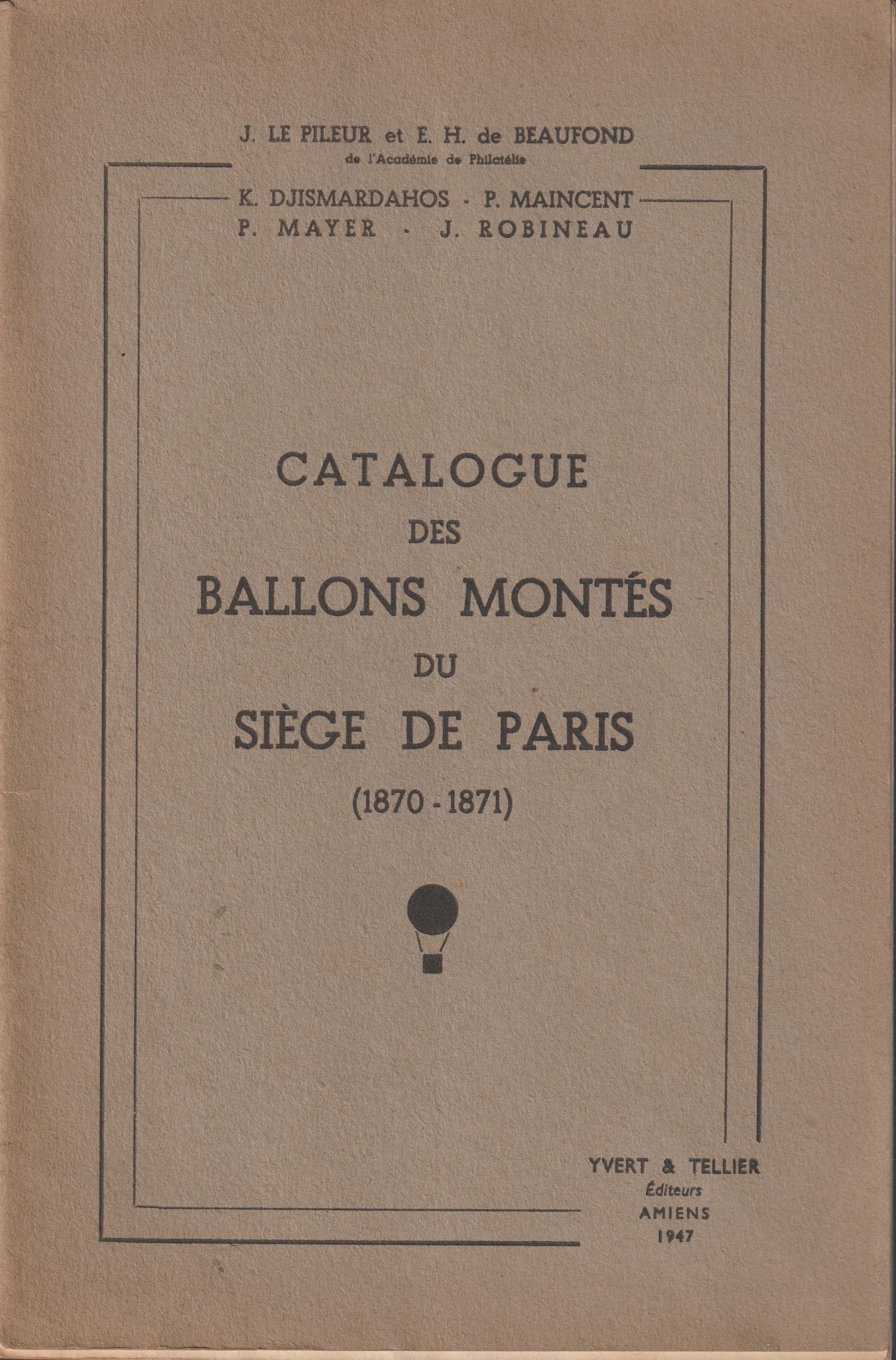 Siège de Paris, lot de 4 ballons montés et 1 boule de moulin