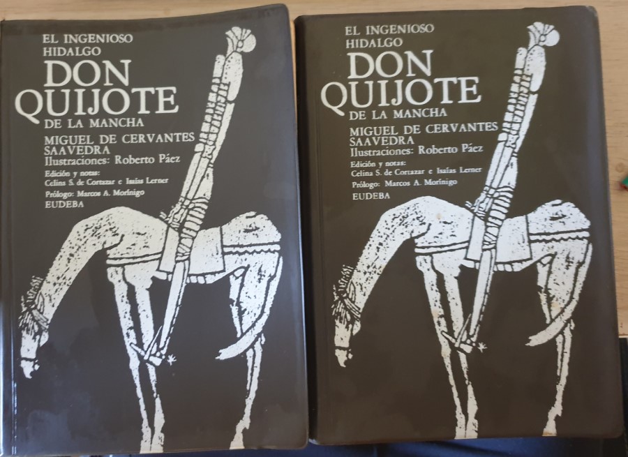 EL INGENIOSO HIDALGO DON QUIJOTE DE LA MANCHA. 2 TOMOS; OBRA COMPLETA. - CERVANTES SAAVEDRA, Miguel de.