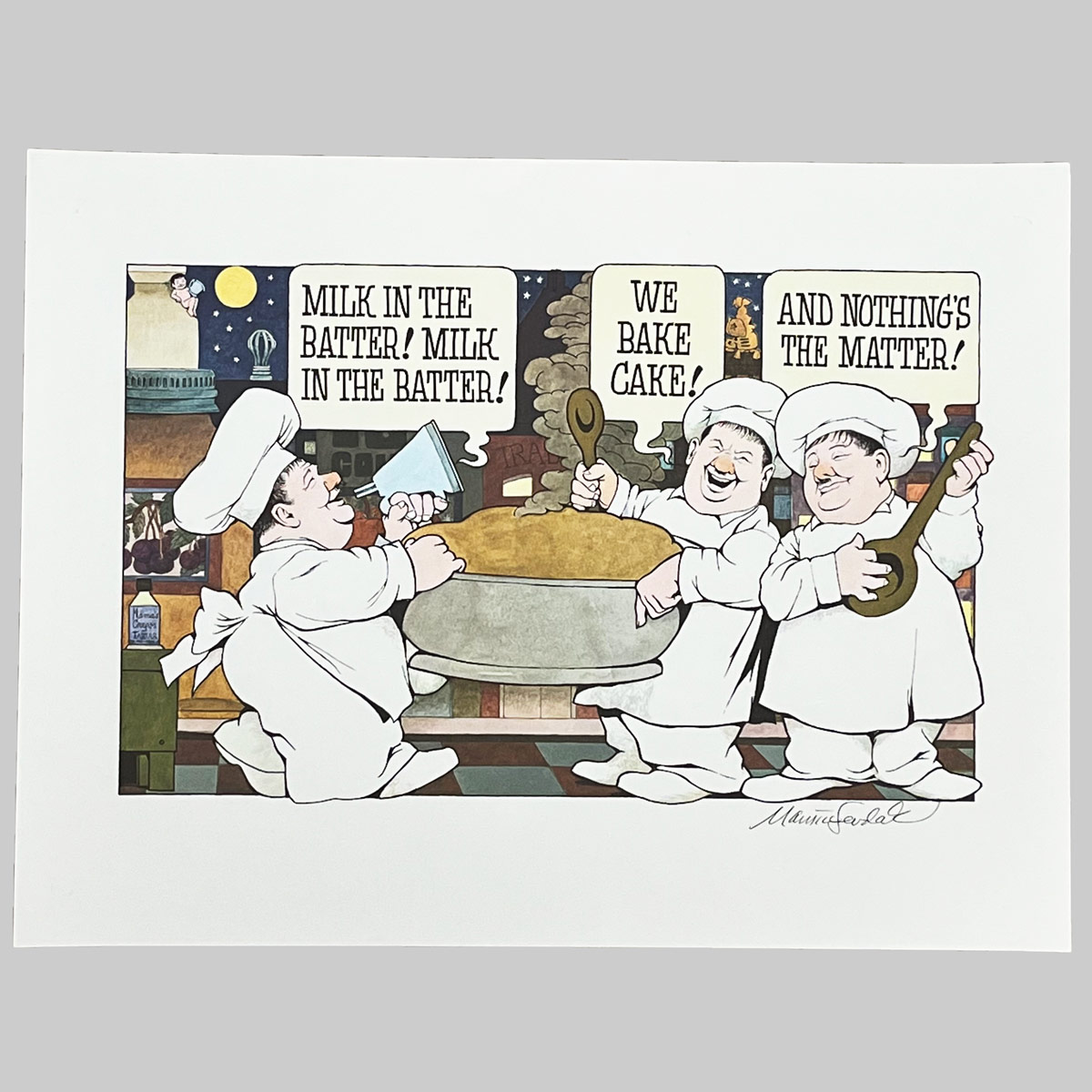 Milk In The Batter! Milk In The Batter! We Bake Cake! And Nothing's The Matter! A Signed Fine Art Print. (SENDAK, Maurice.) [Near Fine]