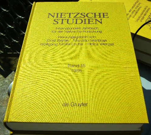 Nietzsche-Studien - Internationales Jahrbuch für die Nietzsche-Forschung, Band 15, 1986 - Nietzsche. - (Behler, Montinari, Müller-Lauter, Wenzel = Hrsg.)